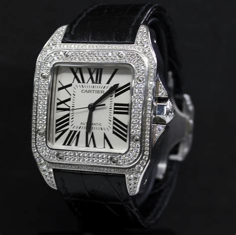 santos 100 cartier watch|cartier santos 100 diamond price.